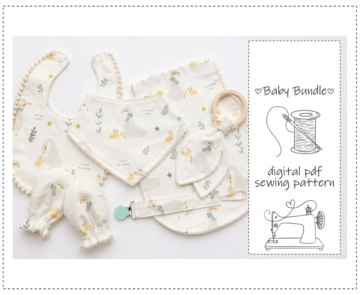 Newborn Baby Sewing Pattern Bundle PDF Download  - 6 Items