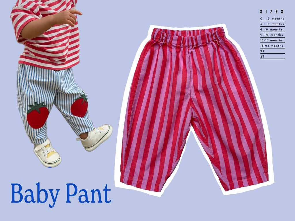Baby Barrel Leg Pants Pattern PDF | DIY Toddler & Infant
