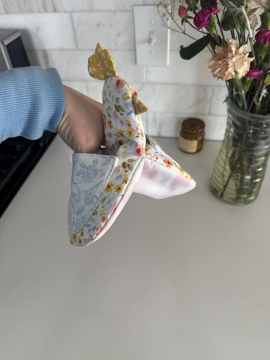 Chicken Oven Mitt Sewing Pattern PDF - Libby the Ruffle Tail Chicken Potholder Pattern
