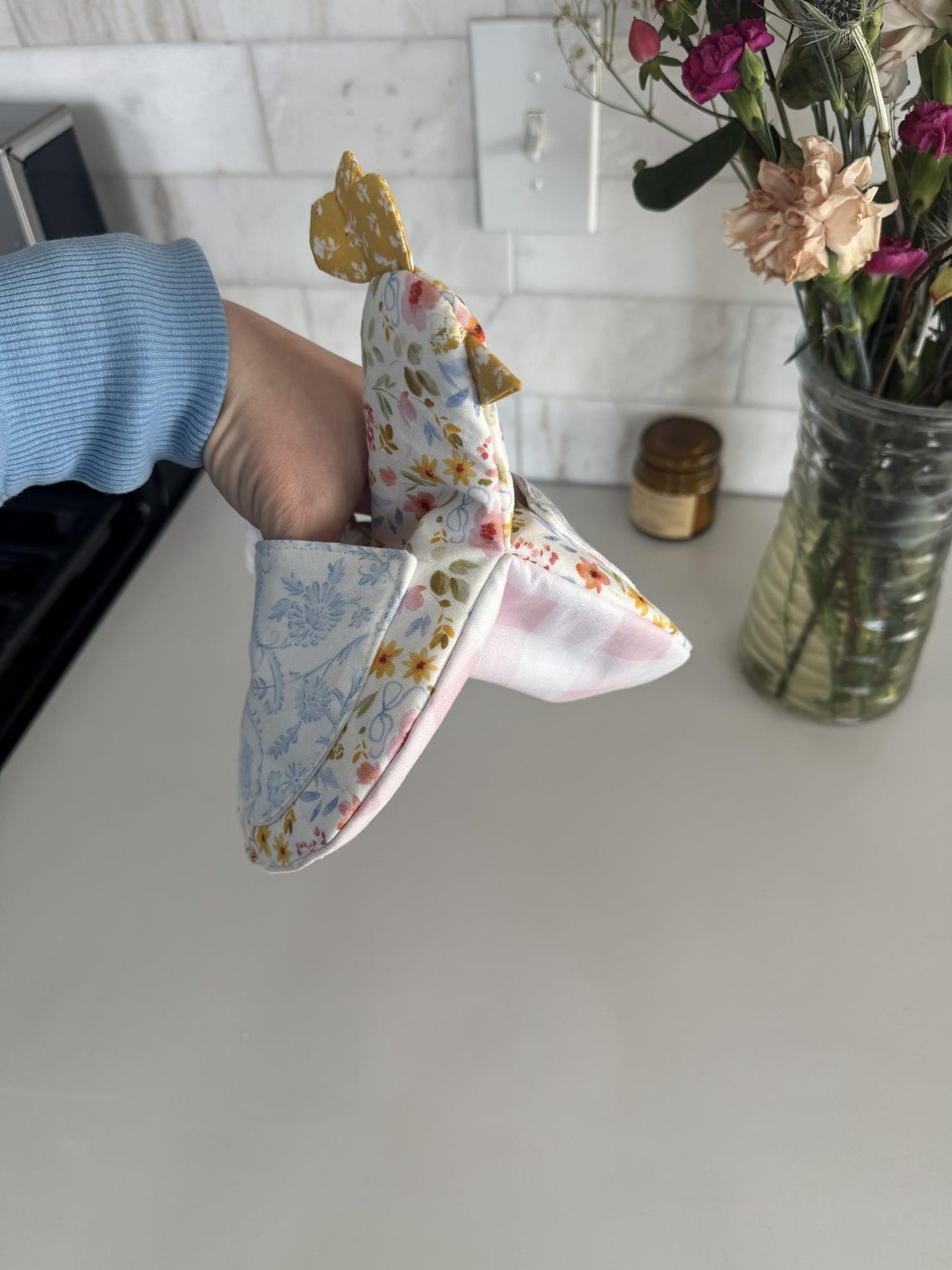 Chicken Oven Mitt Sewing Pattern PDF - Libby the Ruffle Tail Chicken Potholder Pattern