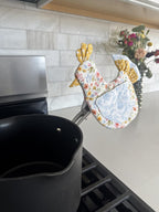 Chicken Oven Mitt Sewing Pattern PDF - Libby the Ruffle Tail Chicken Potholder Pattern