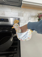Chicken Oven Mitt Sewing Pattern PDF - Libby the Ruffle Tail Chicken Potholder Pattern