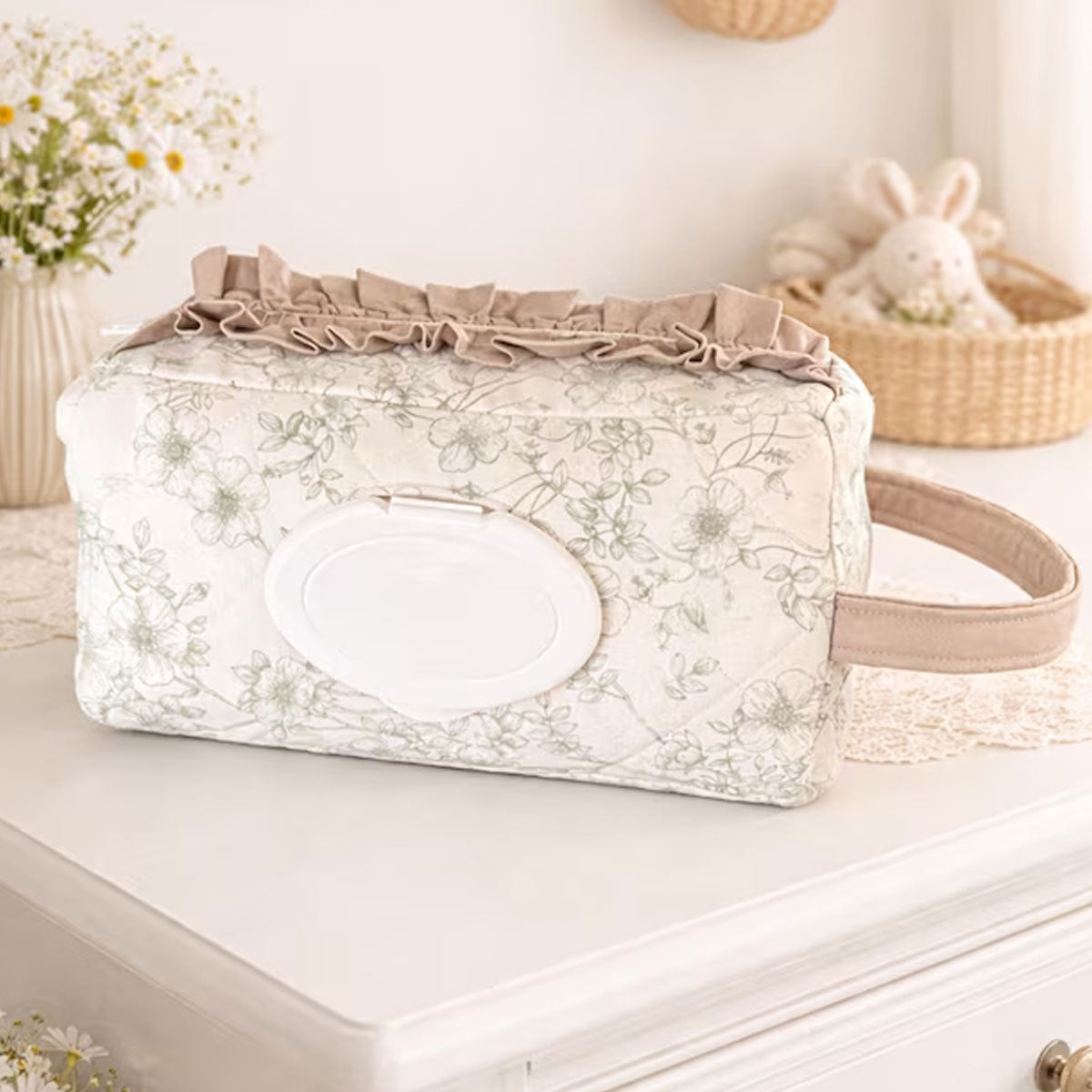Diaper Pouch with Ruffles Sewing Pattern PDF Download Beginner Friendly
