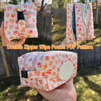 Double Zipper Wipe Pouch Pattern PDF Download | Boxy Wipe Case