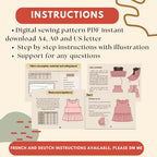 LiLy Set Kids Top &Pants Sewing Pattern PDF Instant Download