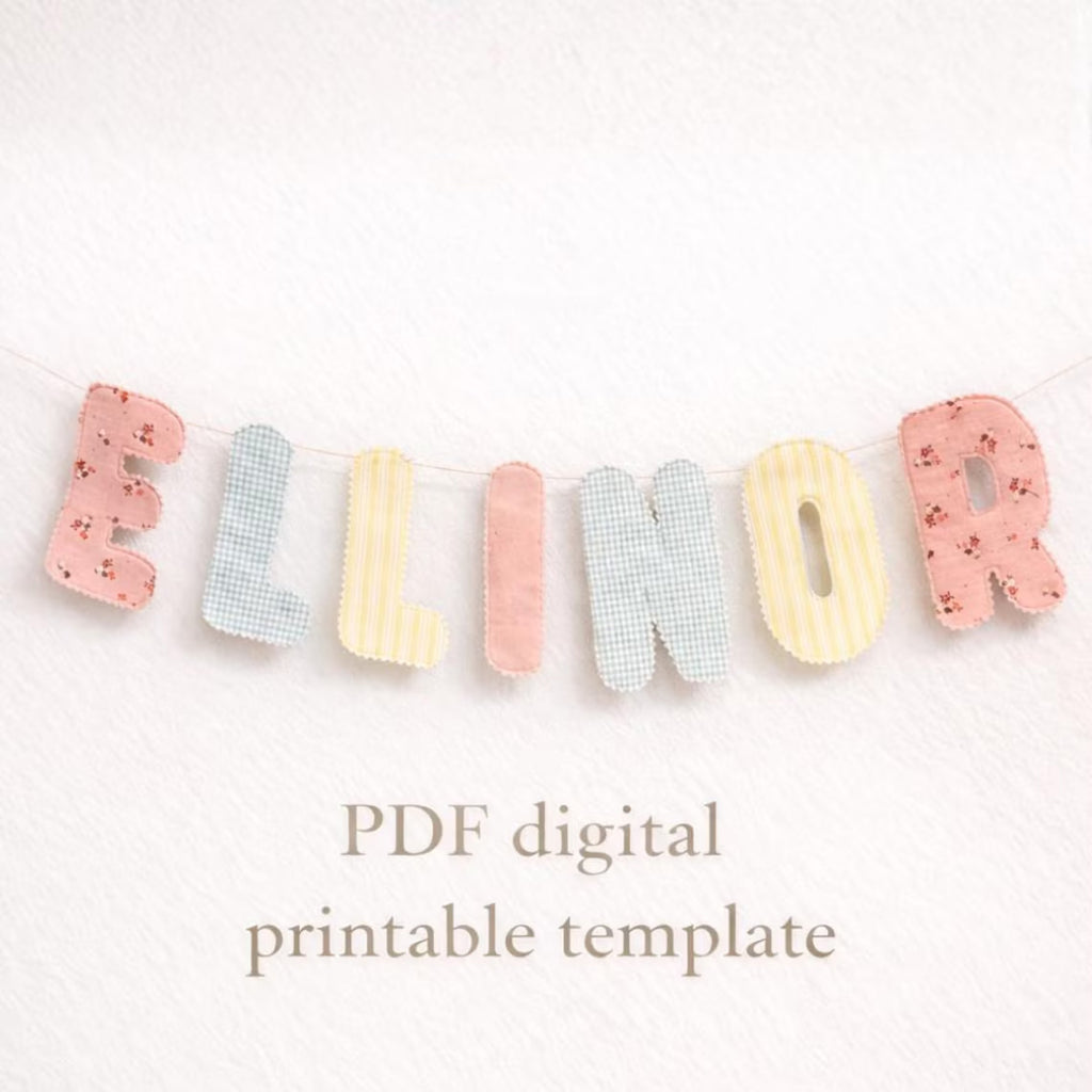 A–Z Alphabet Banner Sewing Pattern PDF Download