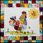Patchwork Rooster Quilt Pattern: Applique Wall Hanging (PDF Download)