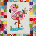 Patchwork Flamingo Quilt Pattern PDF Download Applique Baby Quilt