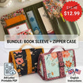 The Ultimate Organizer Set: Quilted Book Sleeve & Nightingale Zipper Case PDF Patterns