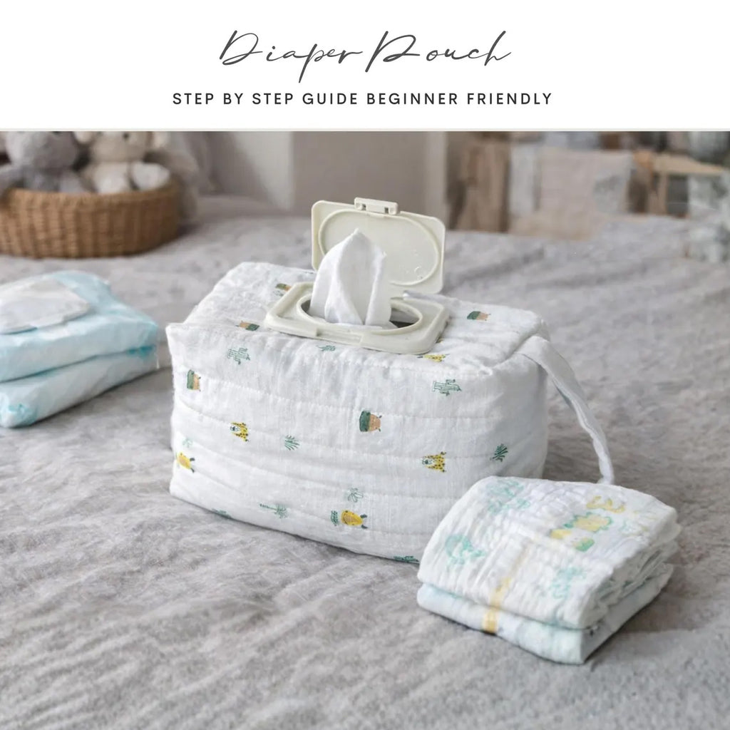 Diaper and Wipes Pouch Sewing Pattern | Beginner Friendly (PDF A4/A0/US Letter)