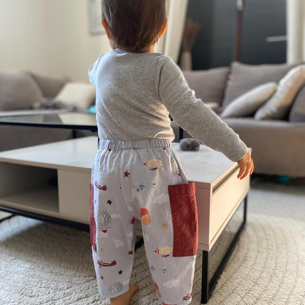Unisex Kids Balloon Trousers Barrel Leg Pant PDF Sewing Pattern - Cali Pants 3/6m-10y
