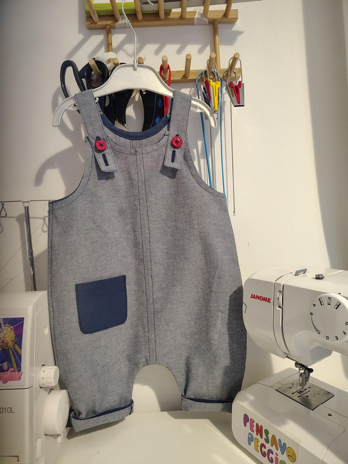 Kids Dungaree Sewing Pattern: Toddler & Child Romper PDF Instant Download