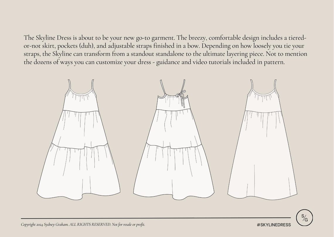 Skyline Dress PDF Sewing Pattern | Size Inclusive 0-34 | Beginner Frie Sewmint.com Skyline Dress PDF Sewing Pattern | Size Inclusive 0-34 | Beginner Frie Sewmint.com