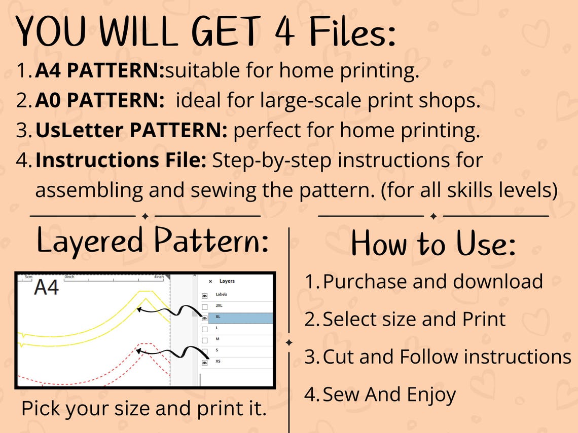 Beginner Women’s Shorts Sewing Pattern – Elastic Waistband Summer Shorts with Pockets PDF XS–3XL