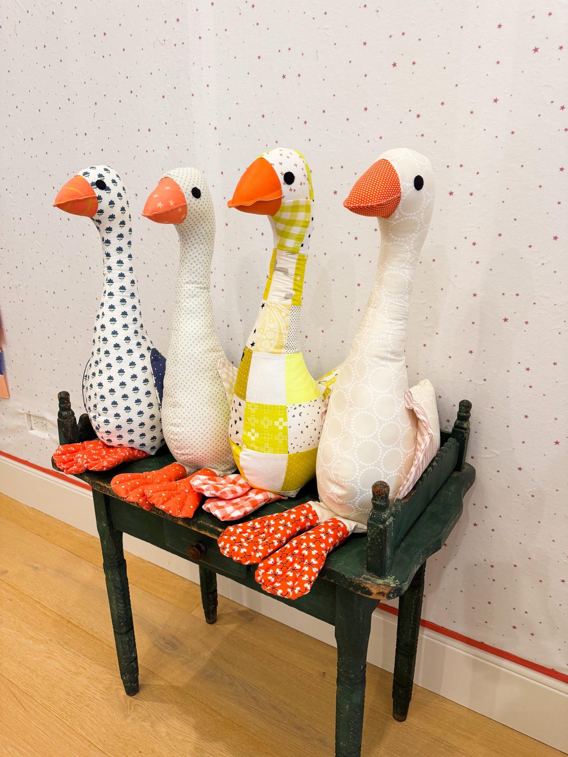 Silly Goose PDF Pattern to make a 20" and 16" stuffed animal goose