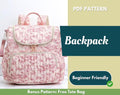 Diaper Backpack Sewing Pattern PDF Download - Bonus Tote Bag Pattern