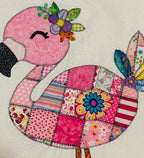 Patchwork Flamingo Quilt Pattern PDF Download Applique Baby Quilt