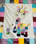 Patchwork Giraffe Quilt Pattern: Applique Baby Blanket PDF Download
