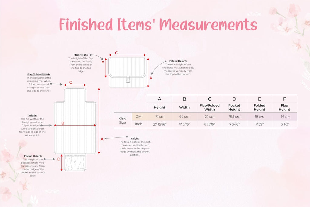 Changing Mat Sewing Pattern PDF Download Foldable Baby Pad
