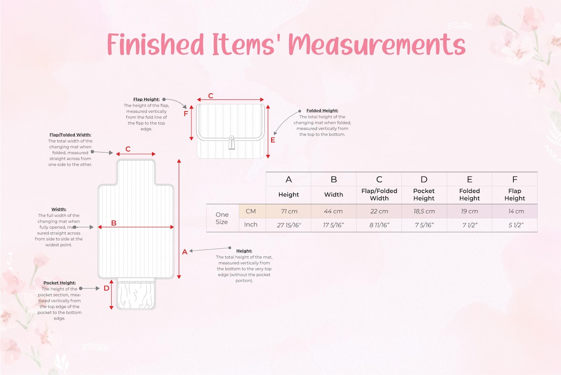 Changing Mat Sewing Pattern PDF Download Foldable Baby Pad