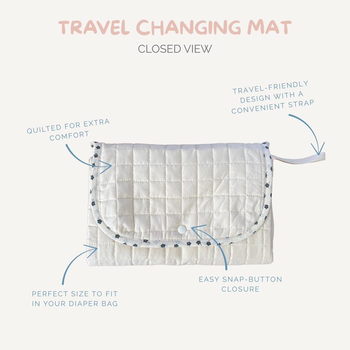 Travel Changing Mat PDF Sewing Pattern | Beginner Friendly
