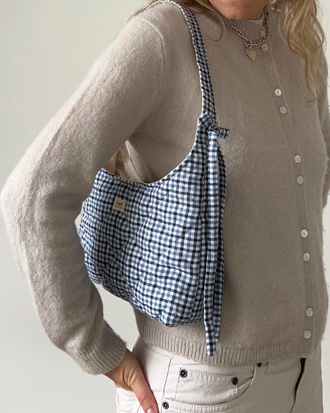 Mini Slouchy Bow Bag Sewing Pattern PDF, Beginner-Friendly Shoulder Bag Tutorial