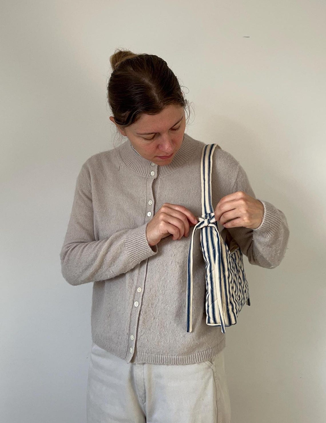 Mini Slouchy Bow Bag Sewing Pattern PDF, Beginner-Friendly Shoulder Bag Tutorial