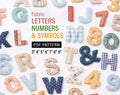 Fabric Alphabet Letters Numbers Symbols Pattern, Sizes 3-9" (PDF Pattern)