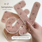 A–Z Alphabet Banner Sewing Pattern PDF Download