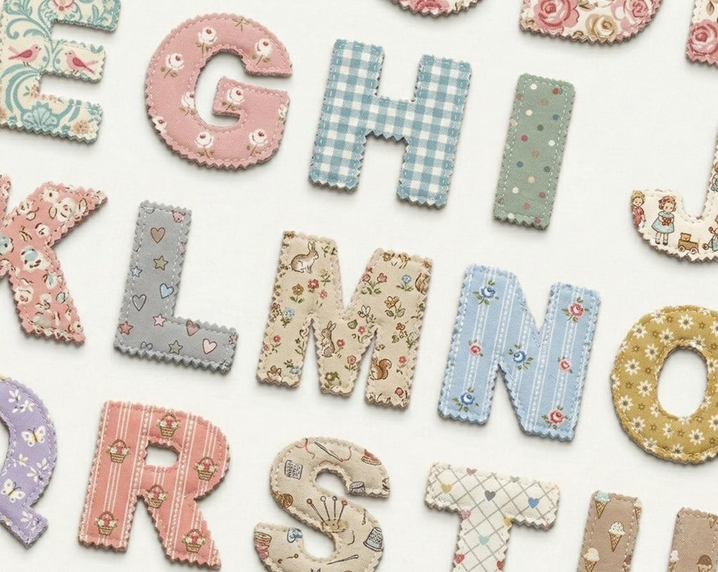 Fabric Alphabet Letters Numbers Symbols Pattern, Sizes 3-9" (PDF Pattern)
