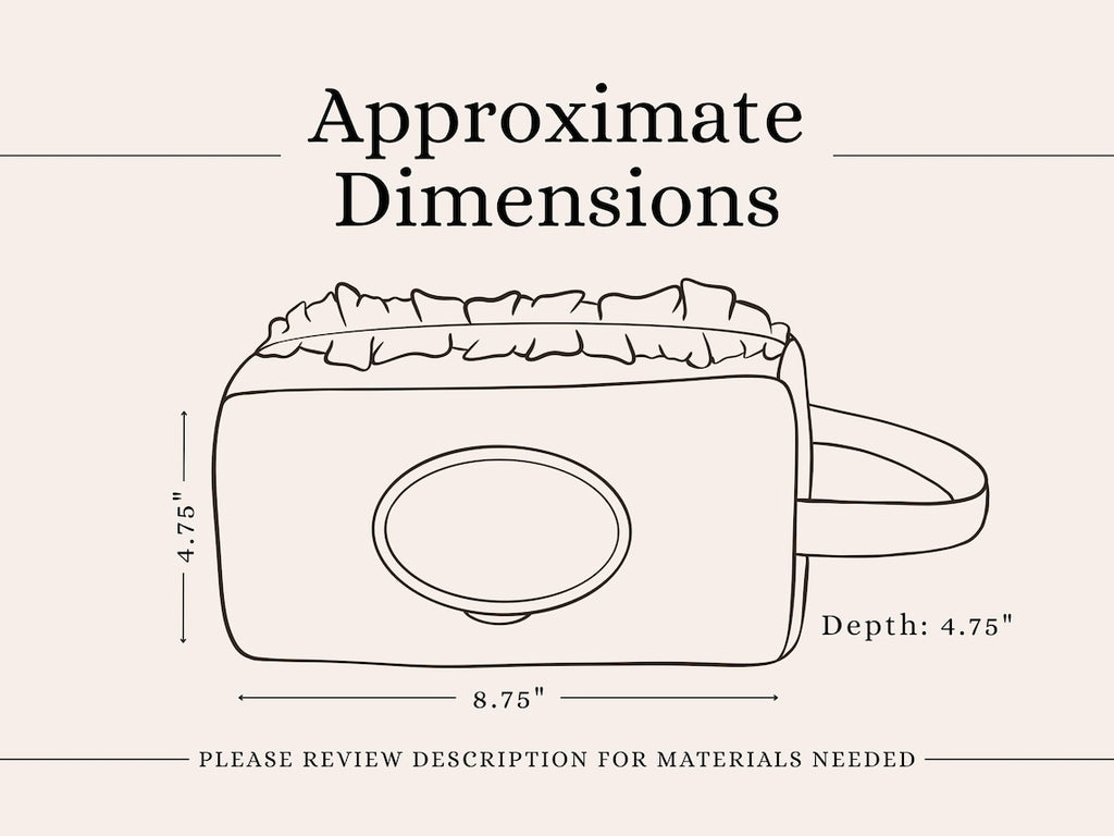 Diaper Pouch with Ruffles Sewing Pattern PDF Download Beginner Friendly