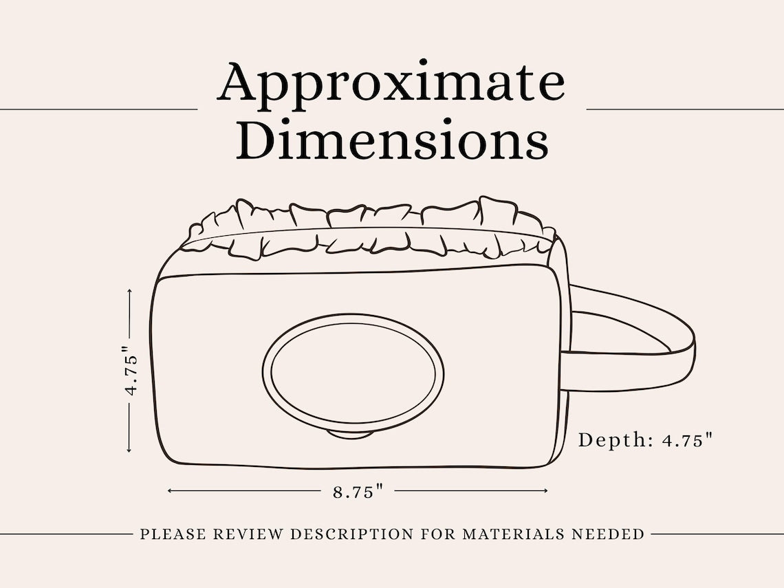 Diaper Pouch with Ruffles Sewing Pattern PDF Download Beginner Friendly