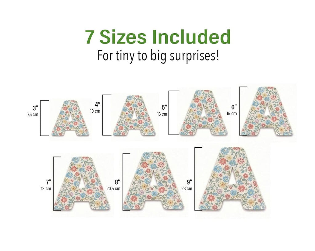 Fabric Alphabet Letters Numbers Symbols Pattern, Sizes 3-9" (PDF Pattern)