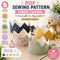 Kids Birthday Crown Sewing Pattern  PDF Download Reversible