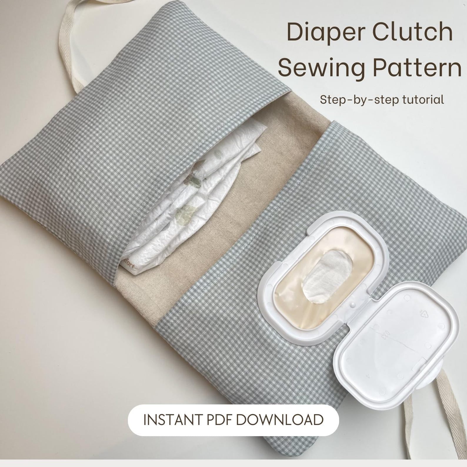 Diaper Clutch Sewing Pattern PDF Baby Changing Case