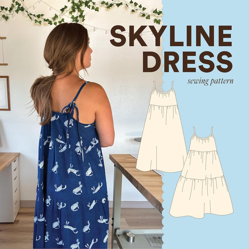Skyline Dress PDF Sewing Pattern | Size Inclusive 0-34 | Beginner Friendly | Detailed Video Tutorial