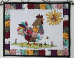 Patchwork Rooster Quilt Pattern: Applique Wall Hanging (PDF Download)