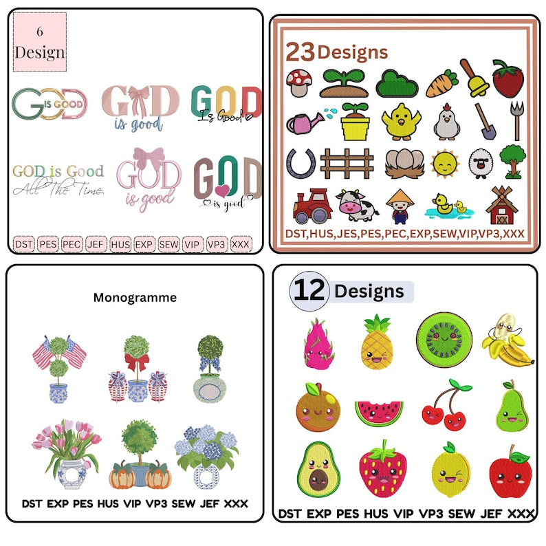 Mega Embroidery Design Bundle – 1000+ Digital Files