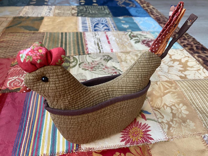 Chicken Pot Holder Pattern PDF | Quilted Oven Mitt