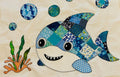 Shark Patchwork Quilt pattern, PDF Instant Download