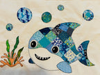Shark Patchwork Quilt pattern, PDF Instant Download